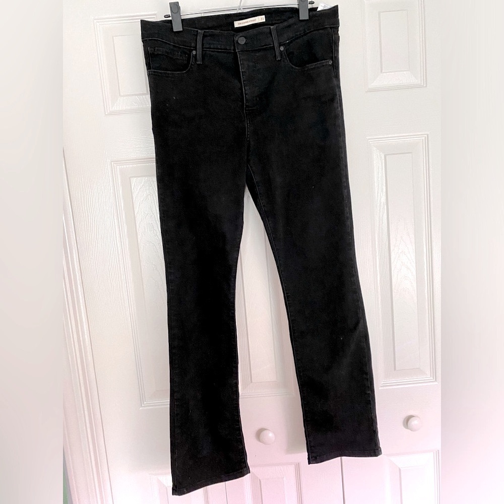 LEVIS BLACK Shaping straight JEANS